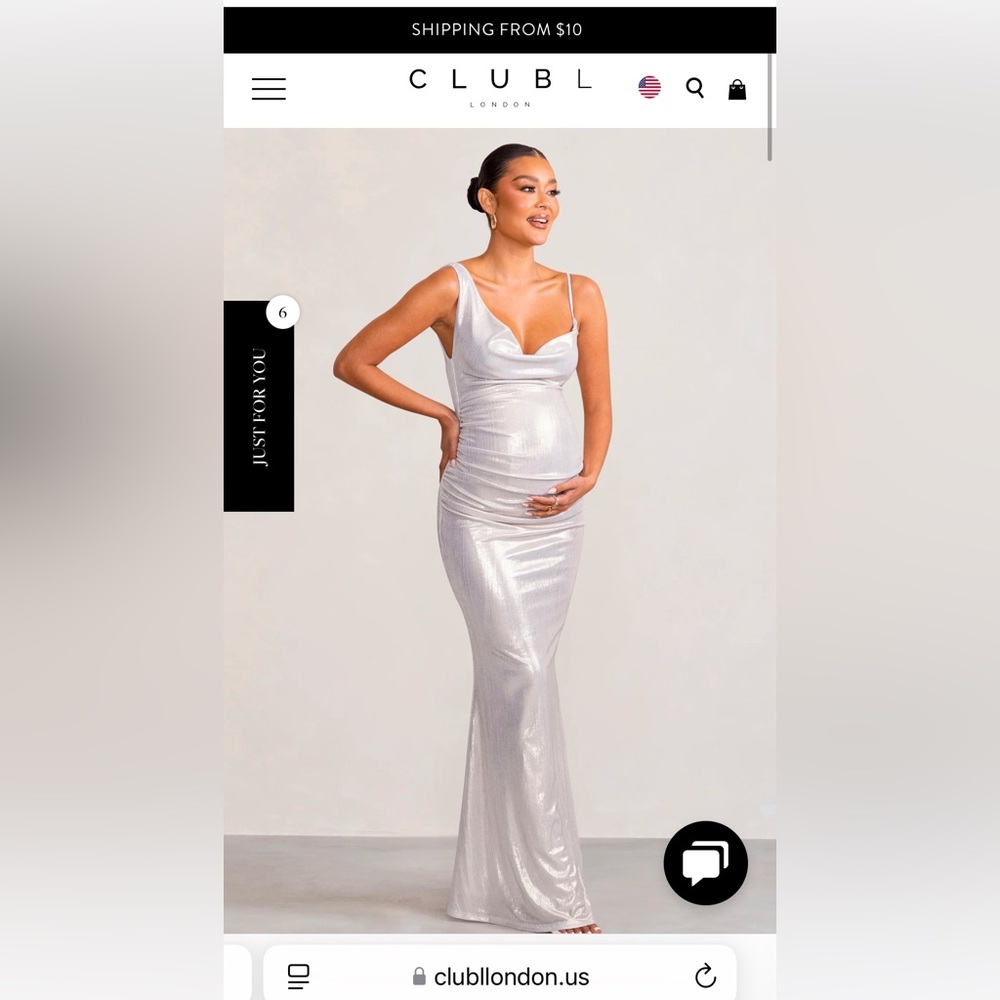 New with tags maternity silver dress